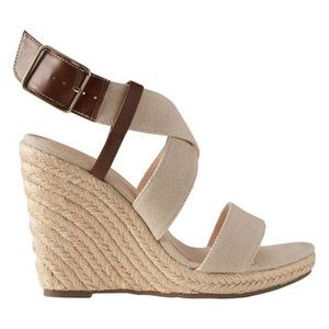 Banana Republic Neutral Espadrille Wedge Sandals
